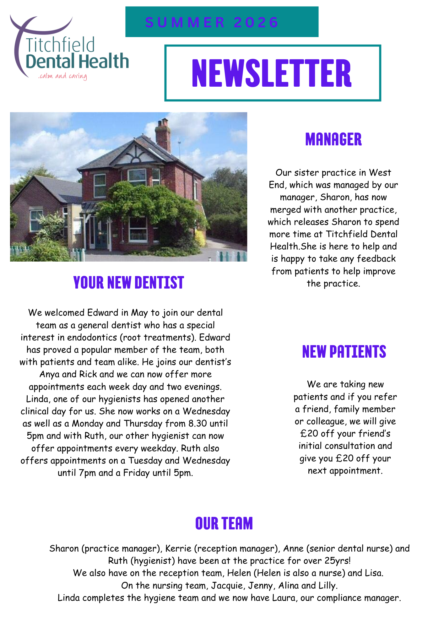 Summer 2026 Newsletter 